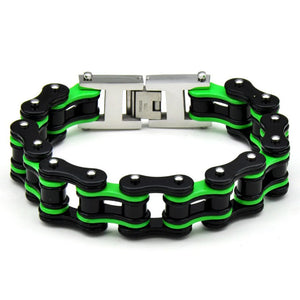 Bracciale biker colorato "BIG VERSION". Da 21,5 a 24,5 cm lunghezza!