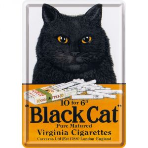 Cartolina in Metallo Black Cats