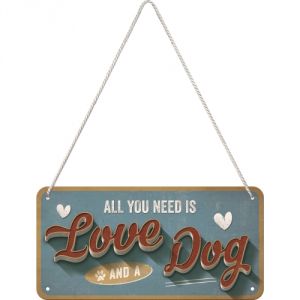 Cartello con filo Love Dog