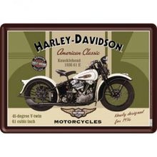 Cartolina in Metallo Harley American