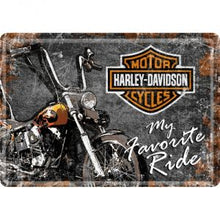 Cartolina in Metallo Harley Favorite bike