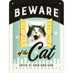 Cartello 15x20 Beware of the Cat