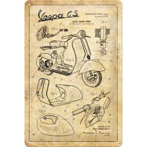 Cartello 20x30 Vespa - Parts Sketches