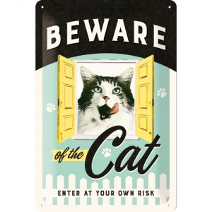 Cartello 20x30 Beware of the Cat