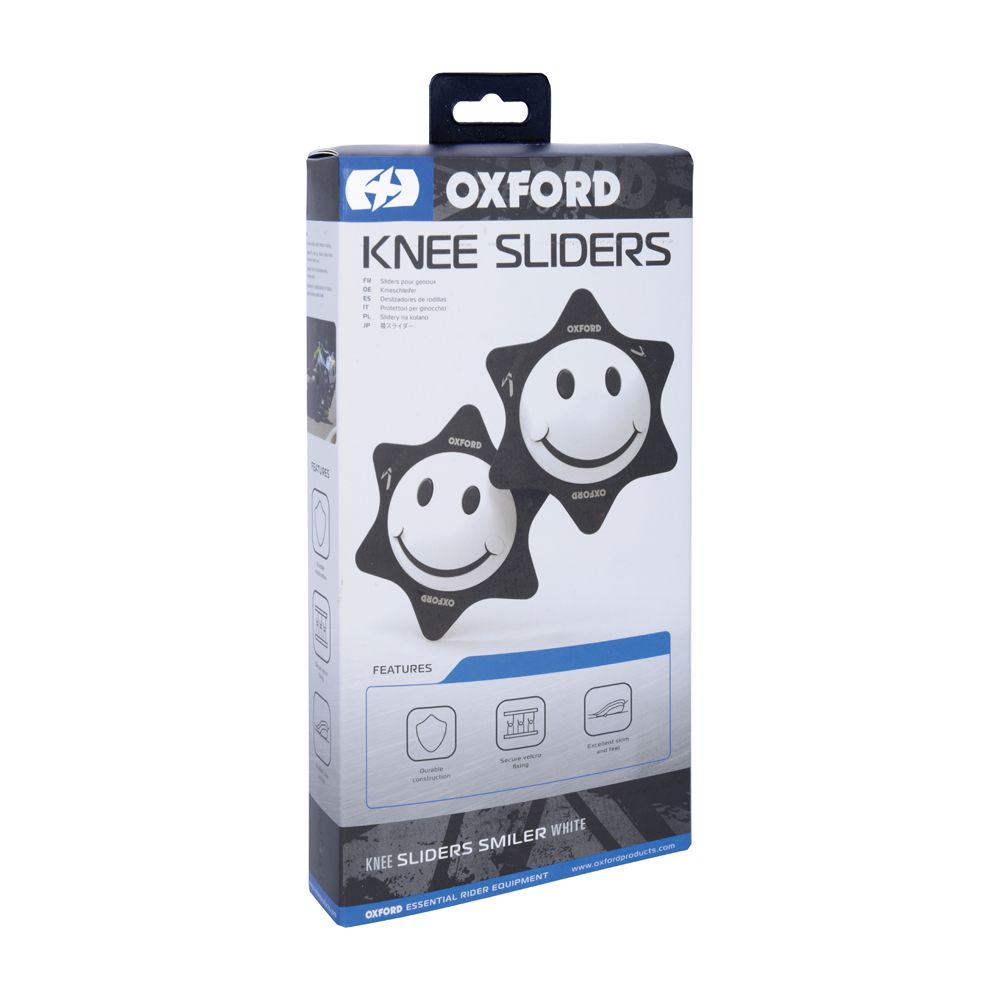 Saponette per Tuta Moto con Smile Bianco/Nero (Coppia)