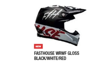 FASTHOUSE WRWF GLOSS BLACK/WHITE/RE