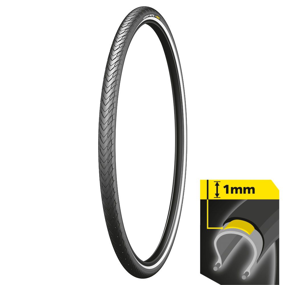Copertura 700x28 PROTEK Tube Type - Rigido Nero/Reflex