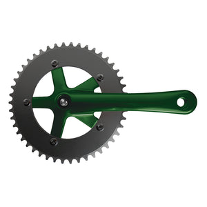 Guarnitura 1V - FIXED - Pedivella 170mm Verde Perno Quadro BCD130