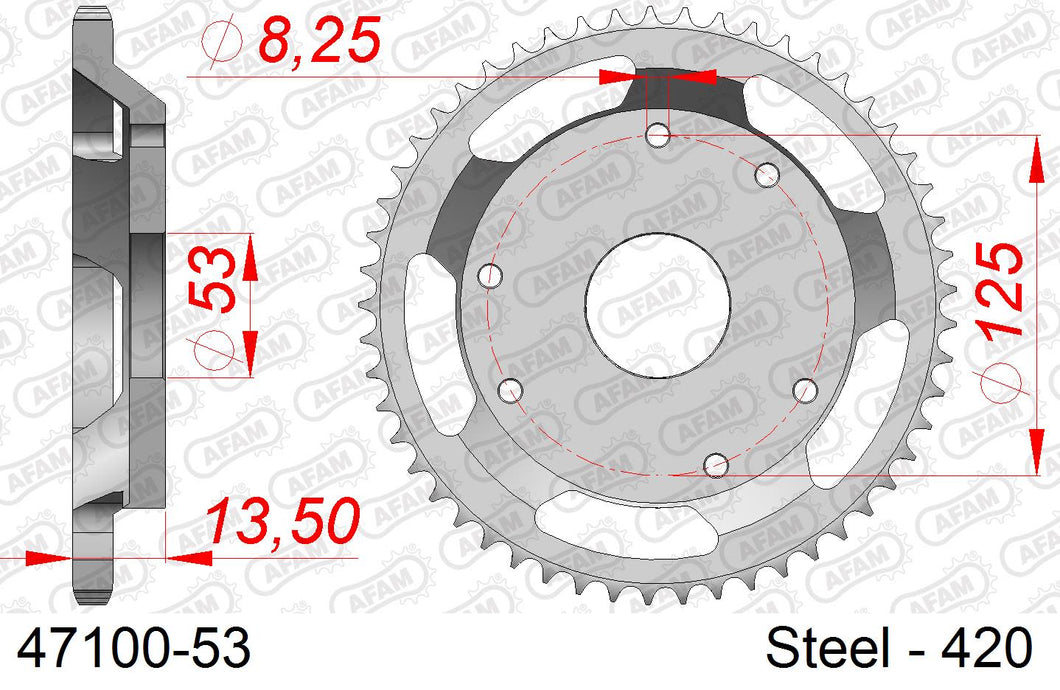 Corona AFAM 47100-53 in acc. passo 420