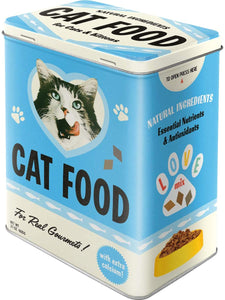 Gift Idea for Cat Owners, Large Dry Food Box, Vintage Design, 3 liters