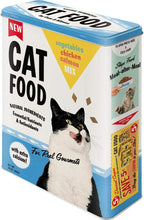 Gift idea for cat owners, Large dry food box, Vintage design, 4 l