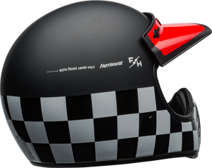 Bell Moto-3 Checkers Matte Gloss Black White