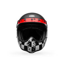 CASCO BELL MOTO-3 CHECKERS OPACO/LUCIDO NERO/BIANCO/ROSSO